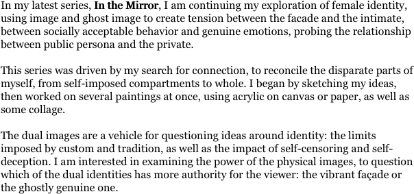 In my latest series, In